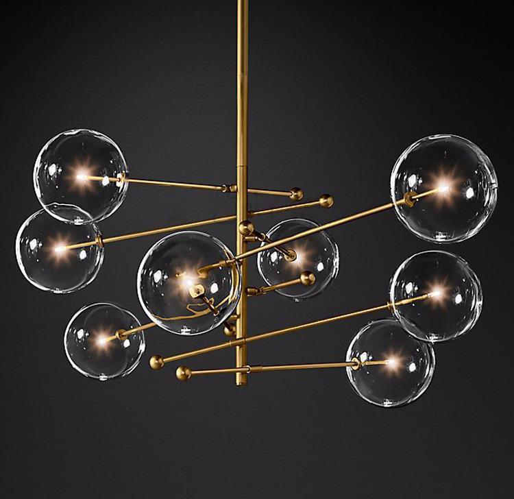 Atom GLASS GLOBE Chandelier