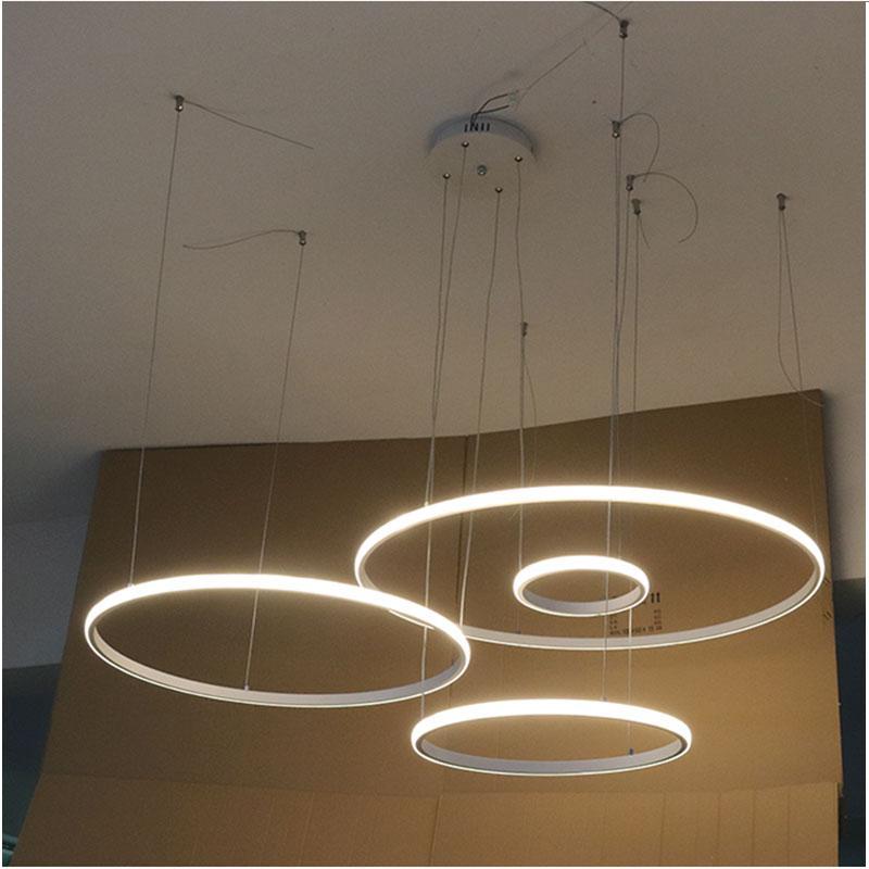 Led Chandelier Light Circle Rings