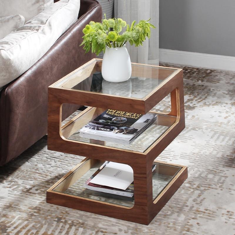 Thierry - Three Tier Walnut End Table