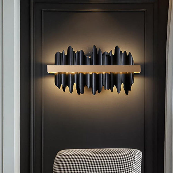 Black Dragons Glass Wall Lamp