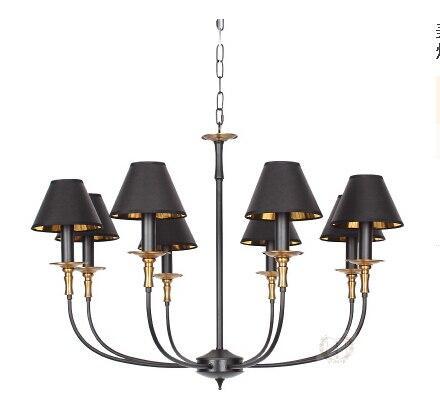 Black Retro Iron Led Chandeliers