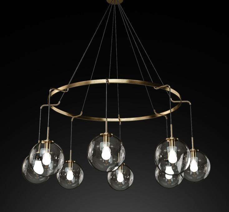 PETRI American Retro Gold/black Chandelier