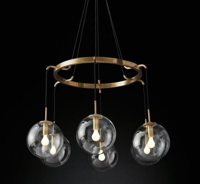 PETRI American Retro Gold/black Chandelier