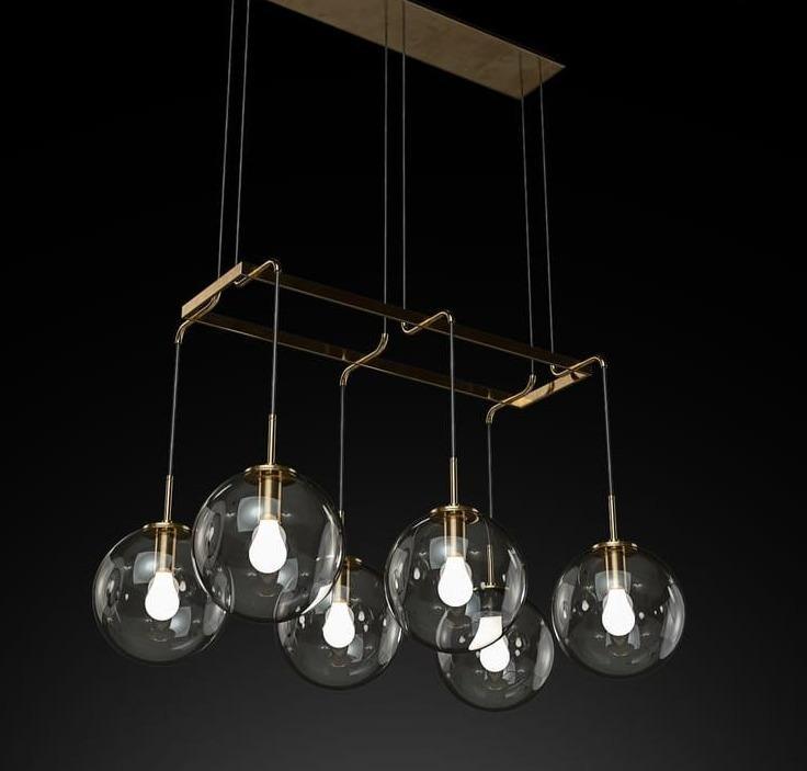 PETRI American Retro Gold/black Chandelier