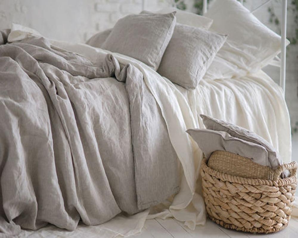 Nata - Gray Linen Duvet Cover