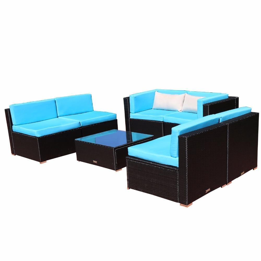 Leandro - 7 Piece Outdoor Patio Rattan Furniture