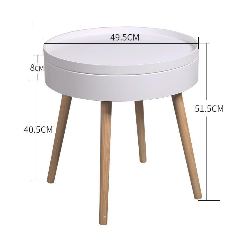 Carson - Modern Nordic Storage Round Side Table