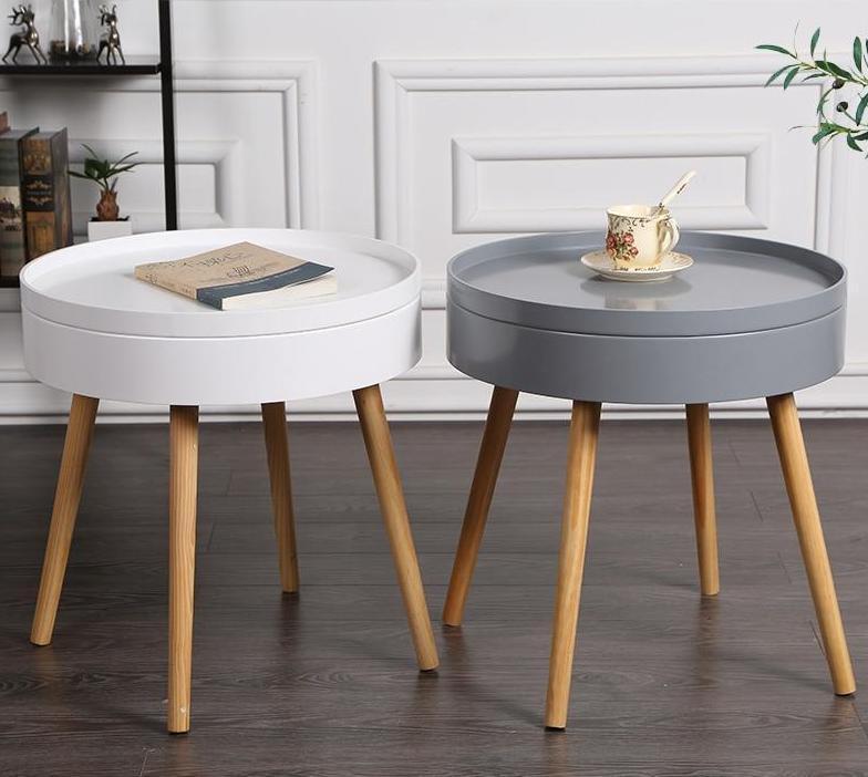 Carson - Modern Nordic Storage Round Side Table