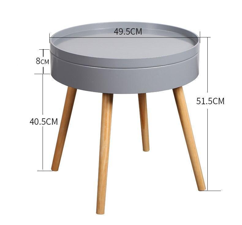 Carson - Modern Nordic Storage Round Side Table