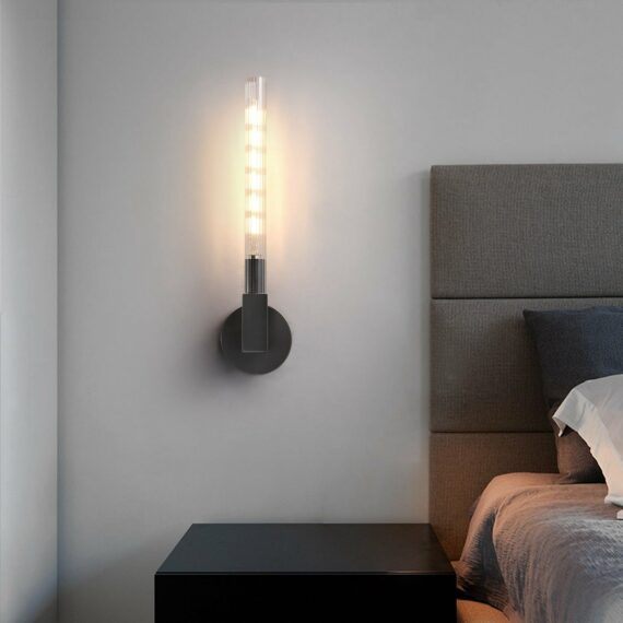 Industrial Sconce, Glass Wall Sconces with Glass, Candlestick Wall Lights for Bedroom