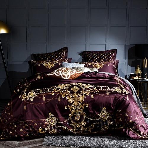 Egyptian Cotton Royal Burgundy Luxury Set